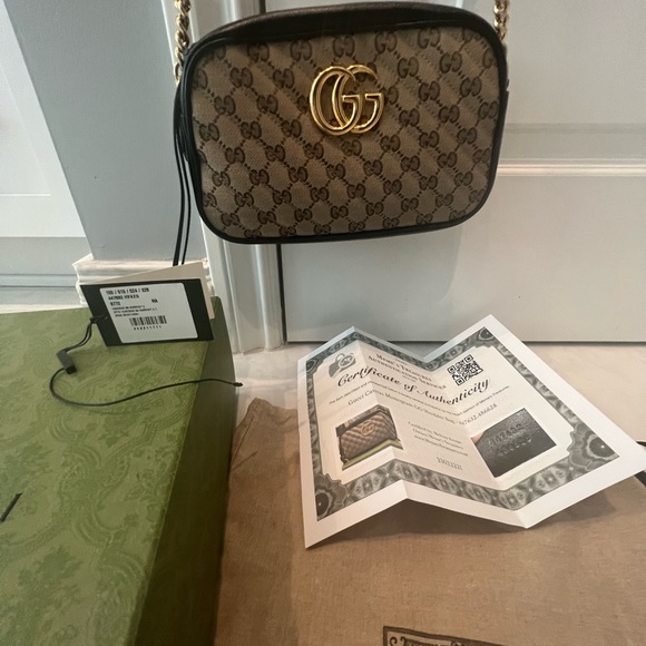 SOLD ! AUTHGucci GG Marmont Canvas bag.W box,Dust bag,tags &cert of authenticity - Picture 6 of 14